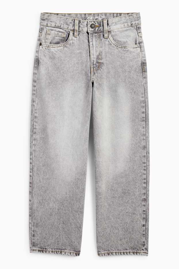 Kinderen: jongens - Baggy jeans - extra wijde band - jeanslichtgrijs