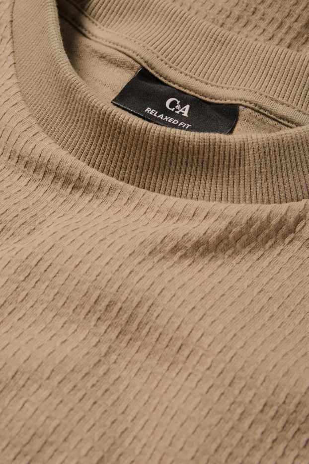 Herren - T-Shirt - Relaxed Fit - strukturiert - hellgrün