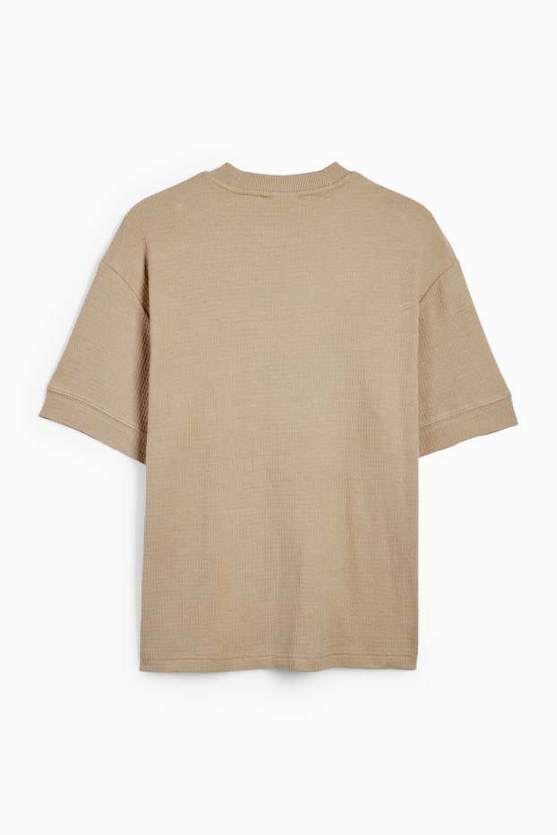 Herren - T-Shirt - Relaxed Fit - strukturiert - hellgrün