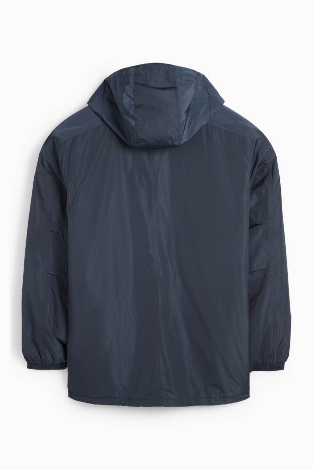 Herren - Jacke mit Kapuze - wasserabweisend - dunkelblau