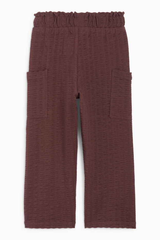 Nena - Pantalons de tela - texturats - marró fosc