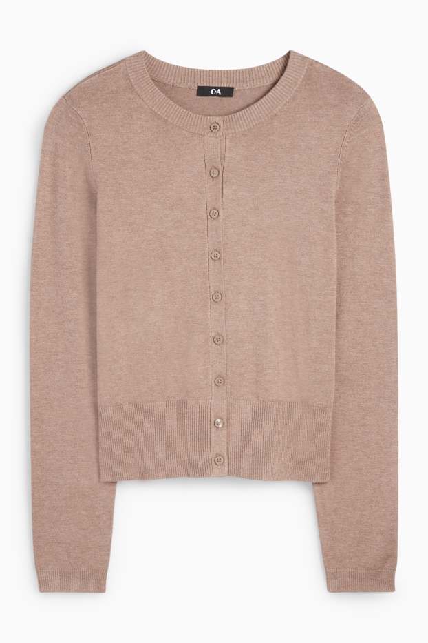 Femmes - Gilet de maille - marron clair