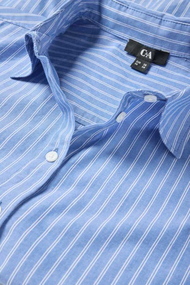 Damen - Bluse - gestreift - blau / weiss
