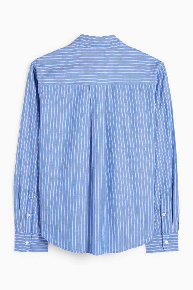 Damen - Bluse - gestreift - blau / weiss