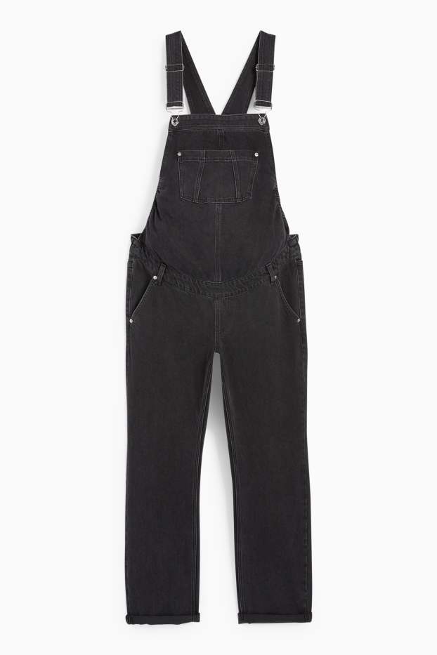 Women - Maternity denim dungarees - denim-dark gray