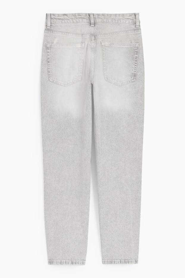 Damen - Mom Jeans - High Waist - LYCRA® - helljeansgrau