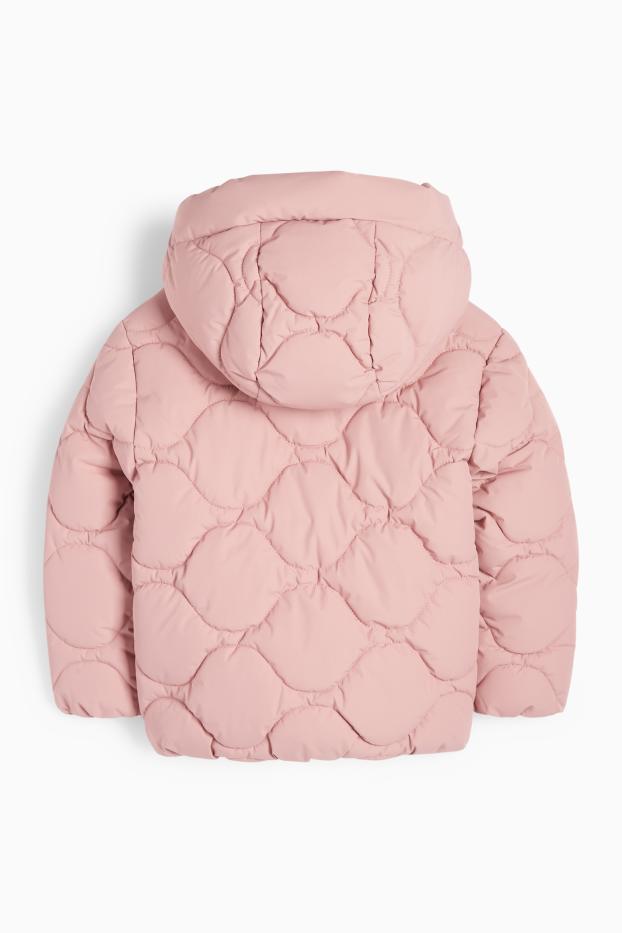 Enfants filles - Doudoune à capuche - finition déperlante - rose foncé