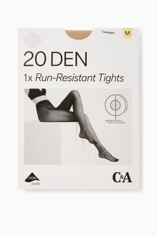 Damen - Feinstrumpfhose - LYCRA® XTRA LIFE™ - 20 DEN - hellbeige