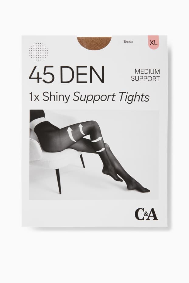 Femmes - Collants fins - LYCRA® - 45 DEN - bronze