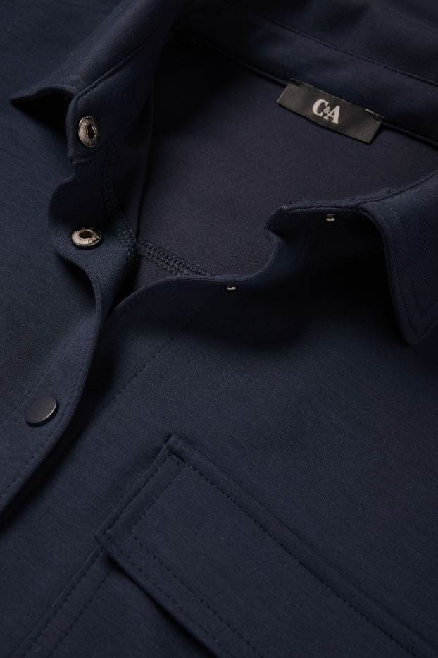 Dames - Hemdblouse - donkerblauw