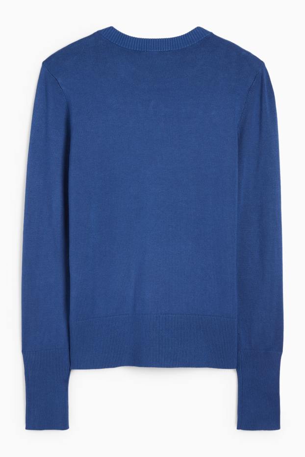 Damen - Feinstrick-Pullover - blau