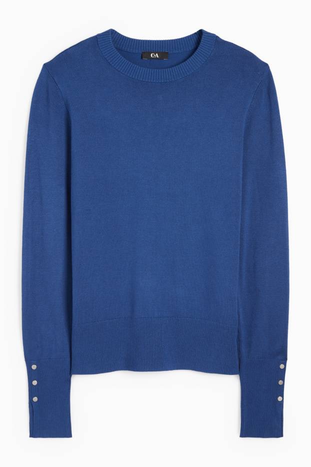 Damen - Feinstrick-Pullover - blau