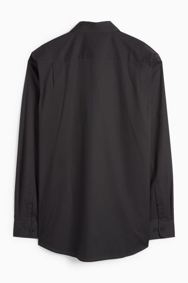 Hombre - Camisa de oficina - regular fit - Kent - negro