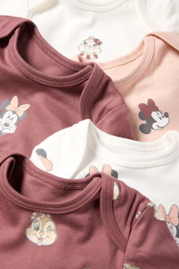 Baby: meisjes - Set van 5 - Disney - rompertje - bordeaux