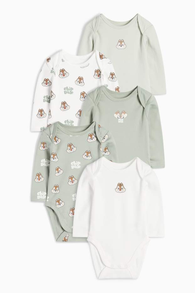 Baby: jongens - Set van 5 - Knabbel & Babbel - rompertje - groen