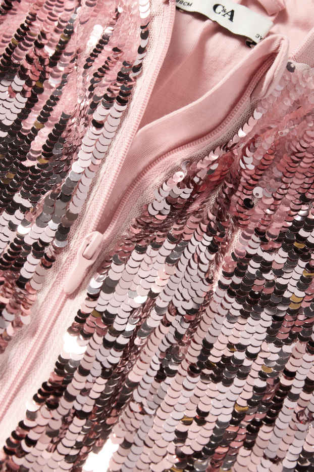 Enfants filles - Blouson à sequins - rose foncé