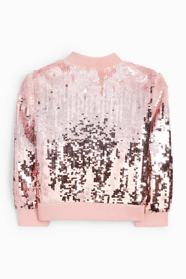 Enfants filles - Blouson à sequins - rose foncé