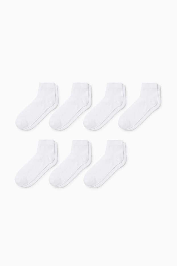 Men - Multipack of 7 - short socks - white