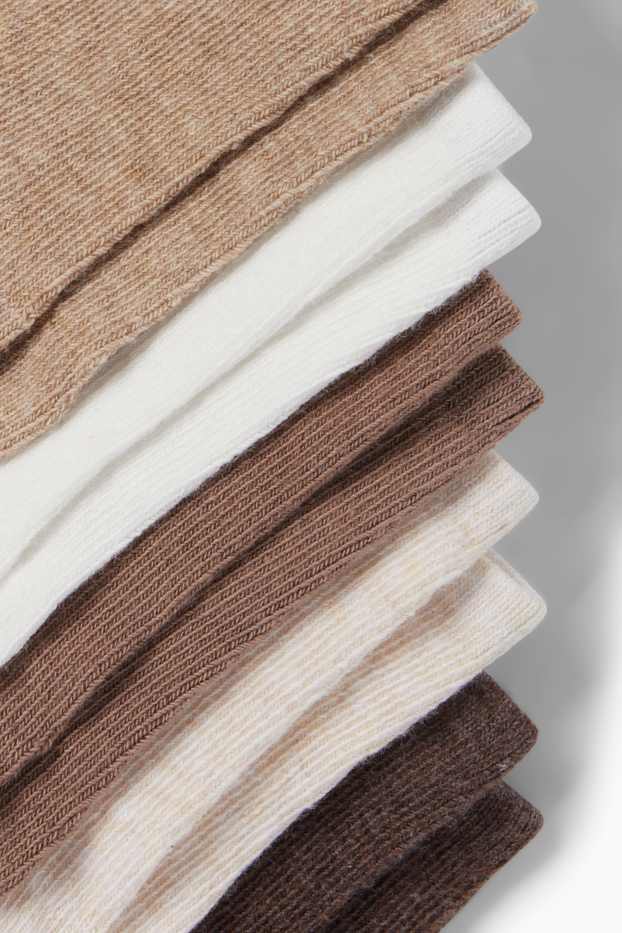 Baby Girls - Multipack of 10 - baby socks - brown