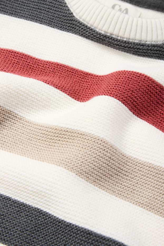 Bebés niños - Jersey para bebé - de rayas - rojo / blanco roto