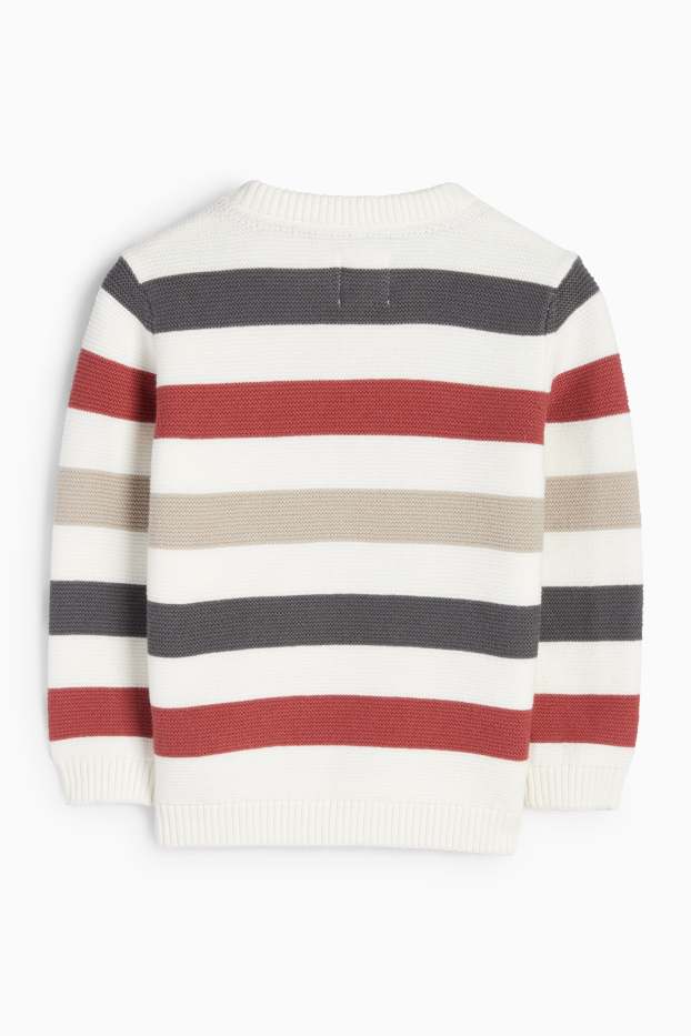 Bebés niños - Jersey para bebé - de rayas - rojo / blanco roto