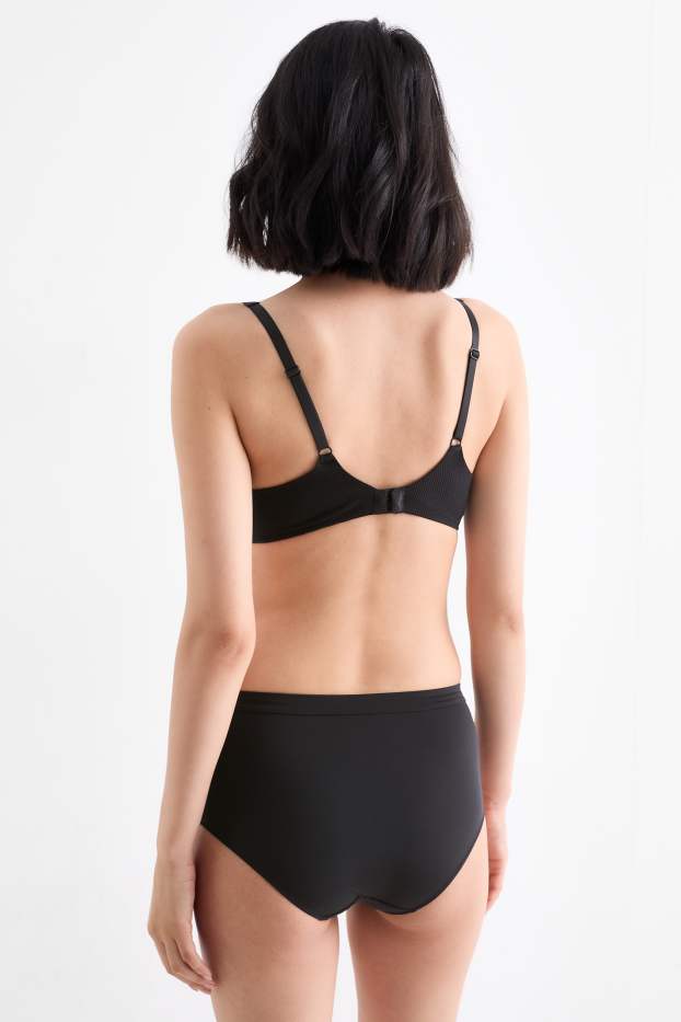 Dames - BH met beugels - PLUNGE - zwart