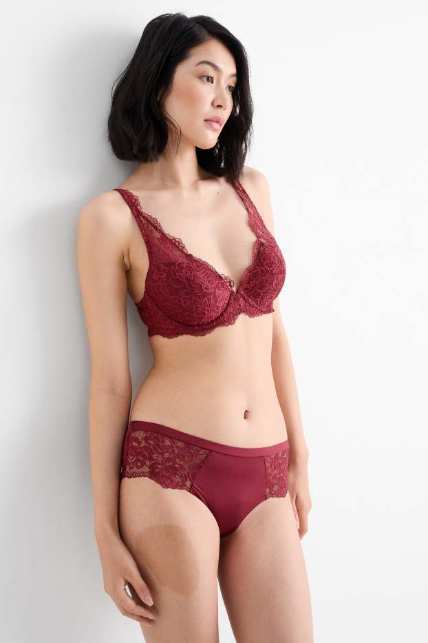 Donna - Coulotte - rosso scuro