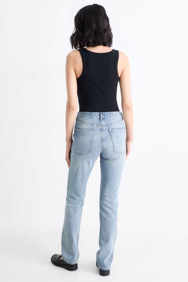 Kobiety - Vintage straight jeans - średni stan - LYCRA® - dżins-niebieski