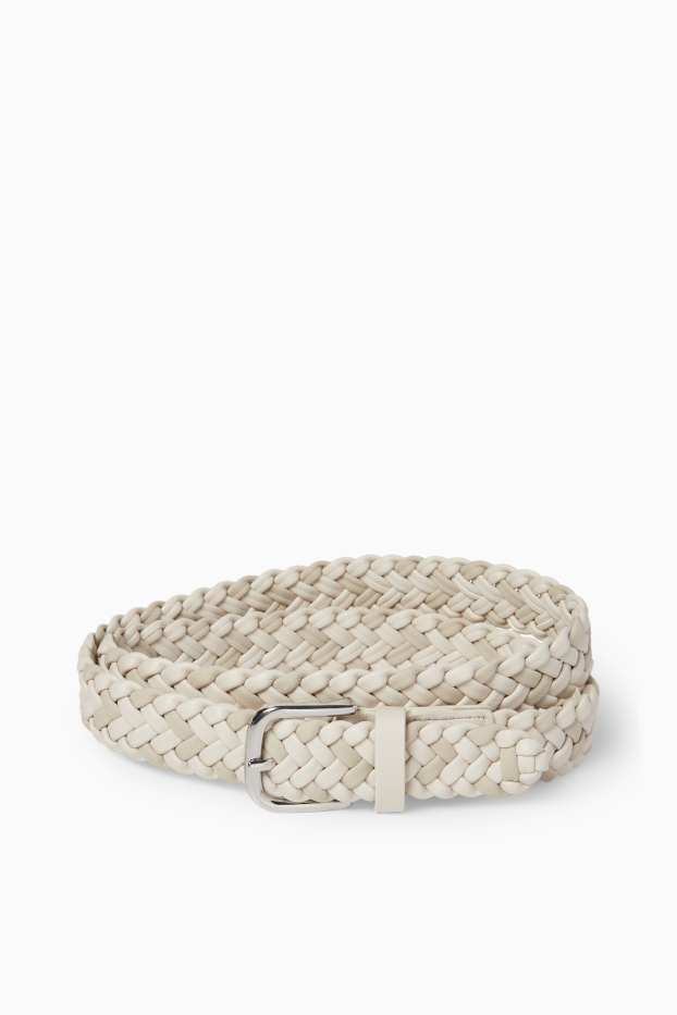 Dames - Riem - imitatieleer - licht beige