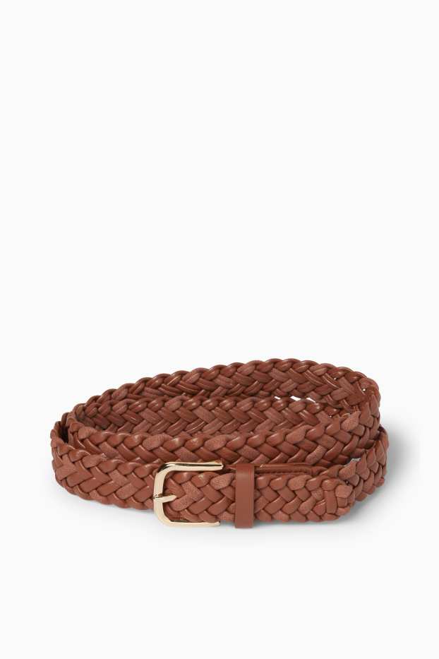 Femmes - Ceinture - matière synthétique - marron