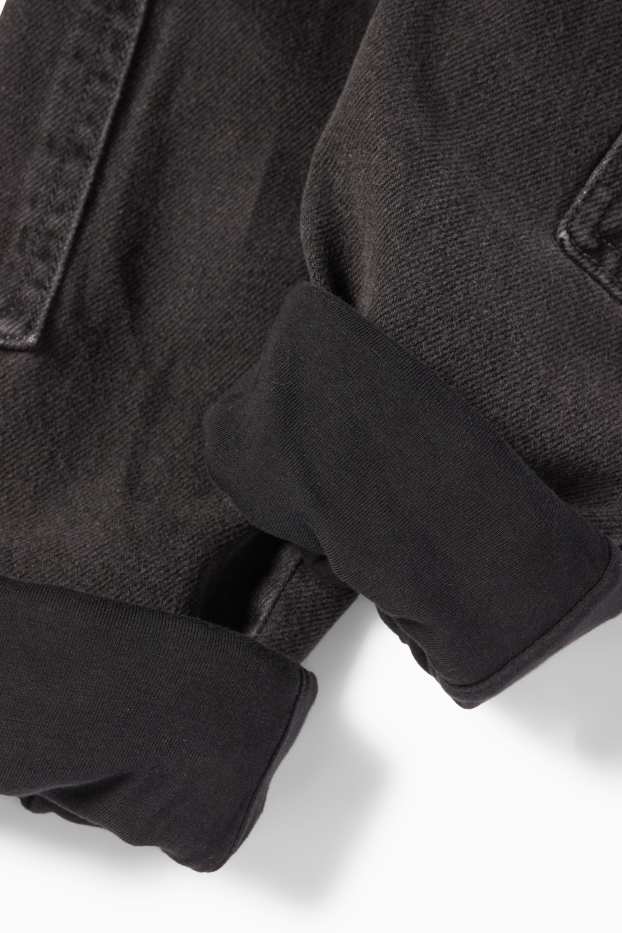 Niños - Jeans cargo térmico - negro