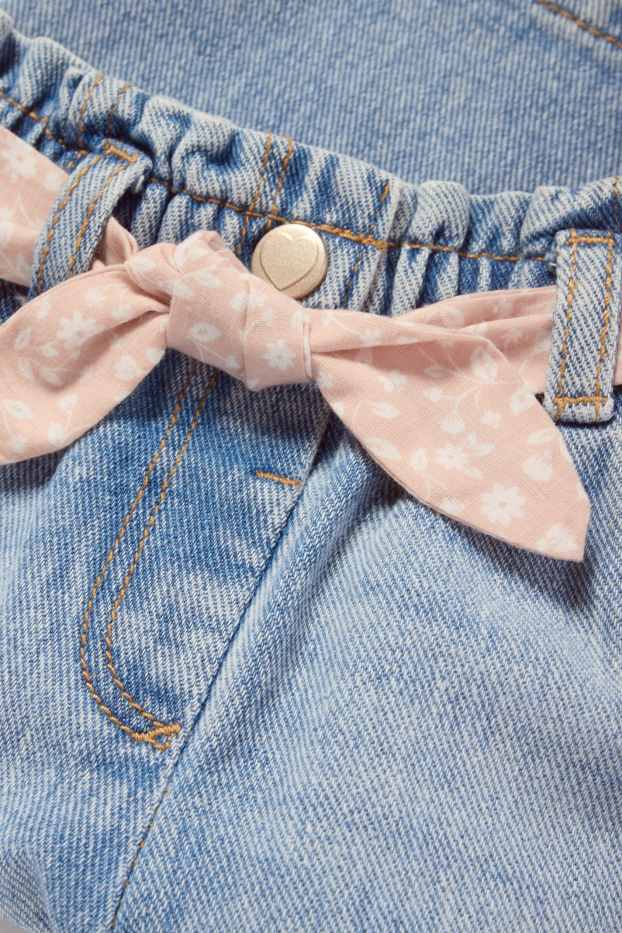 Baby Mädchen - Baby-Wide-Leg-Jeans - helljeansblau