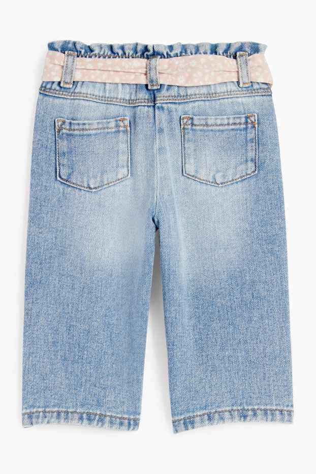 Baby Mädchen - Baby-Wide-Leg-Jeans - helljeansblau