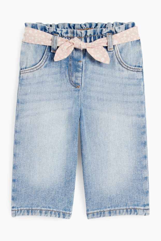 Baby Mädchen - Baby-Wide-Leg-Jeans - helljeansblau