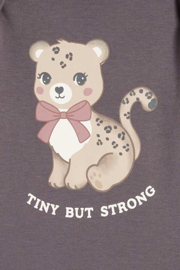 Neonate - Confezione da 3 - leopardo e fiocco - body neonati - beige
