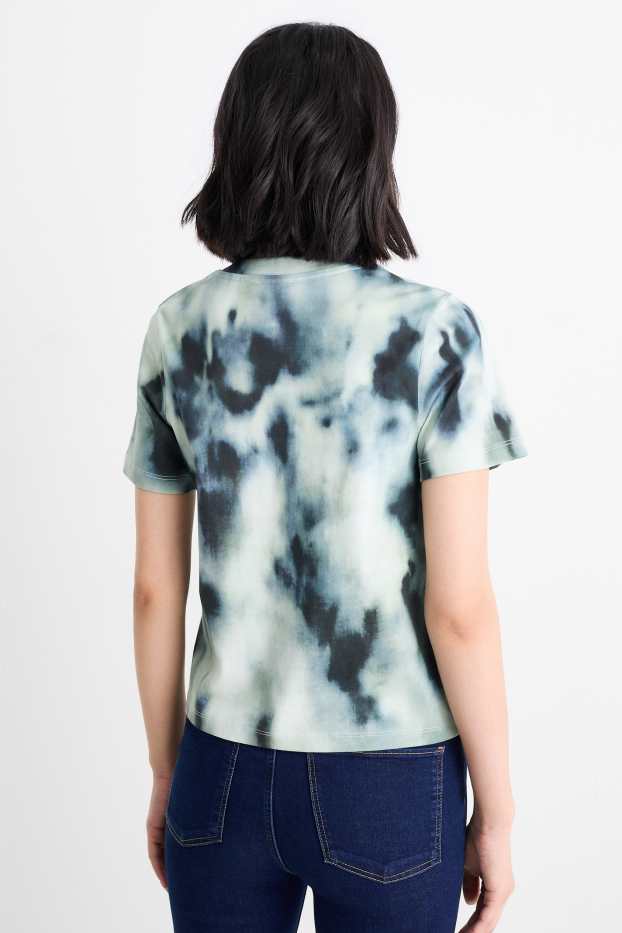 Donna - T-shirt - slim fit - fantasia - blu  / turchese