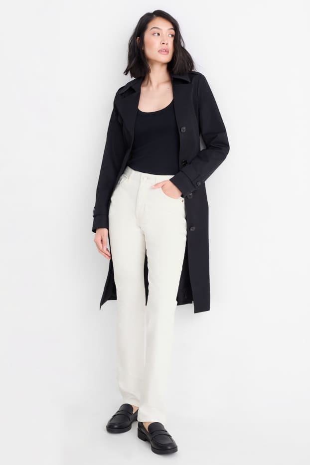 Damen - Vintage Straight Jeans - Mid Waist - LYCRA® - weiß