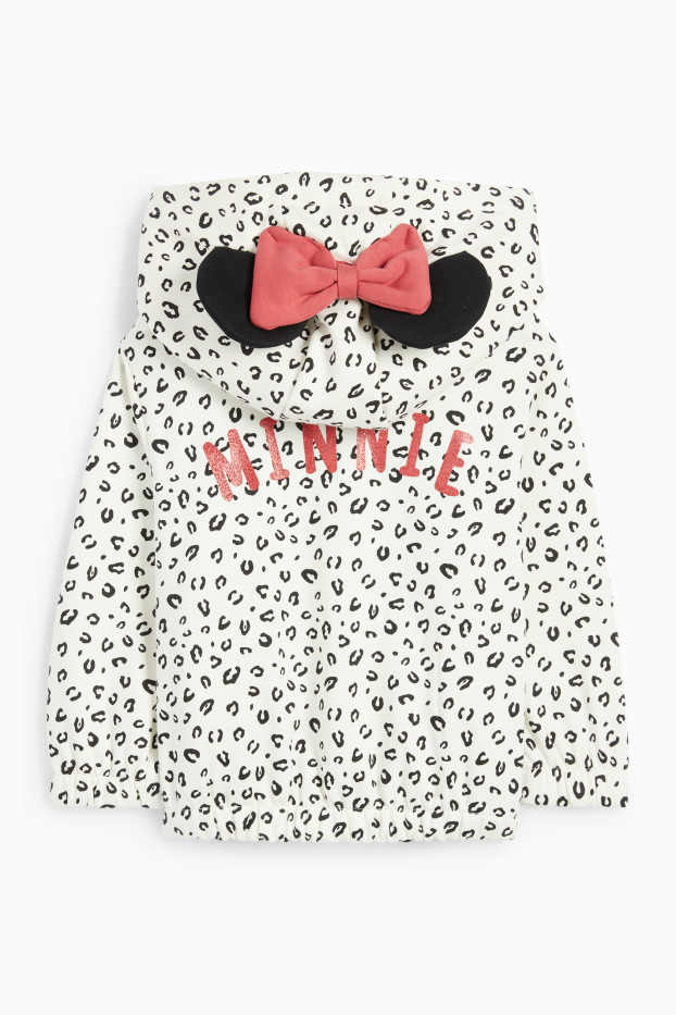 Enfants filles - Minnie Mouse - sweat zippé à capuche - à motif - blanc crème