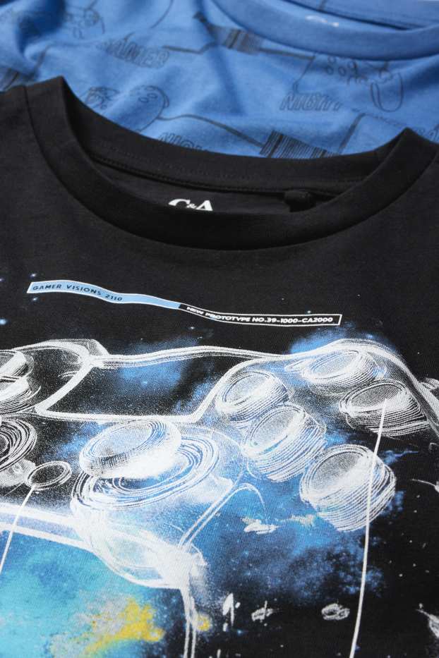 Kinder Jungen - Multipack 2er - Gaming - Pyjama - 4 teilig - dunkelblau