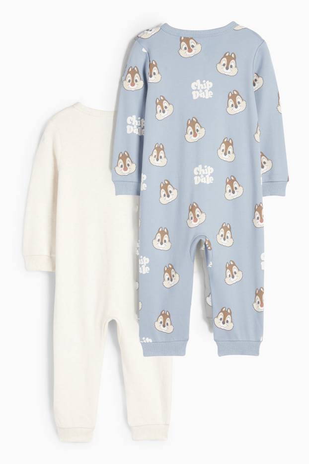 Bebés niños - Pack de 2 - Chip y Chop - pijamas para bebé - azul