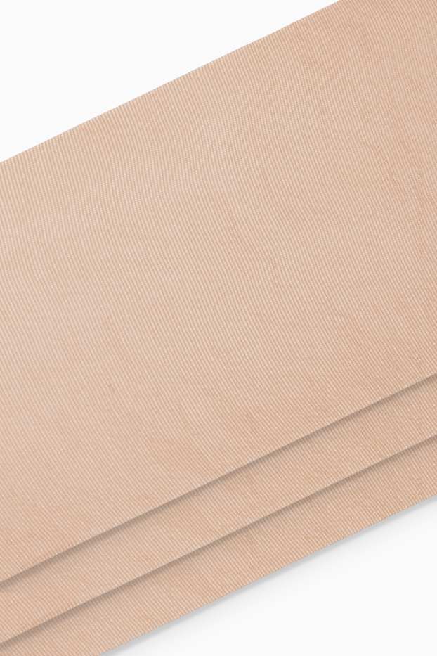 Femmes - Lot de 3 paires - chaussinettes fines - LYCRA® - 20 DEN - Poudré