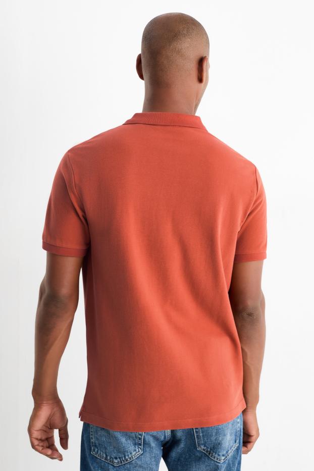 Herren - Poloshirt - Regular Fit  - rostbraun