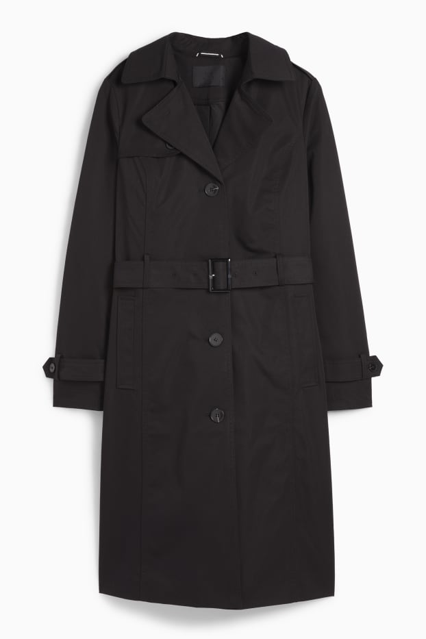 Dames - Trenchcoat - zwart