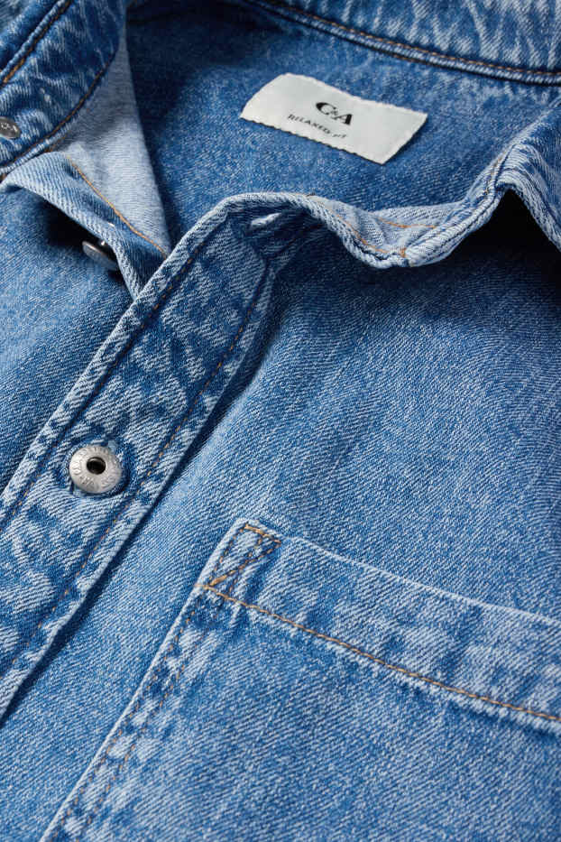 Hombre - Camisa vaquera - relaxed fit - Kent - vaqueros - azul