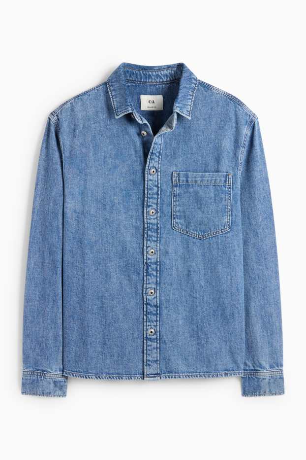 Hombre - Camisa vaquera - relaxed fit - Kent - vaqueros - azul