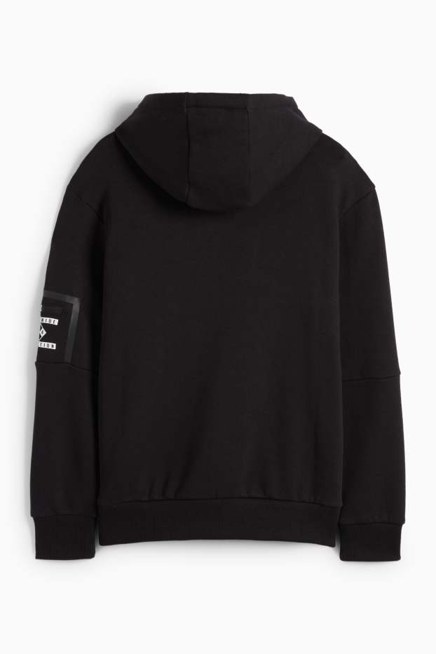 Dzieci chłopcy - Racing - bluza z kapturem - czarny