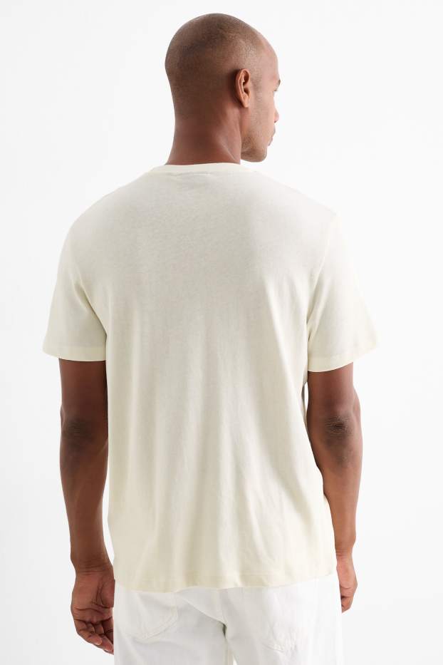 Pánské - Tričko - regular fit - bílá