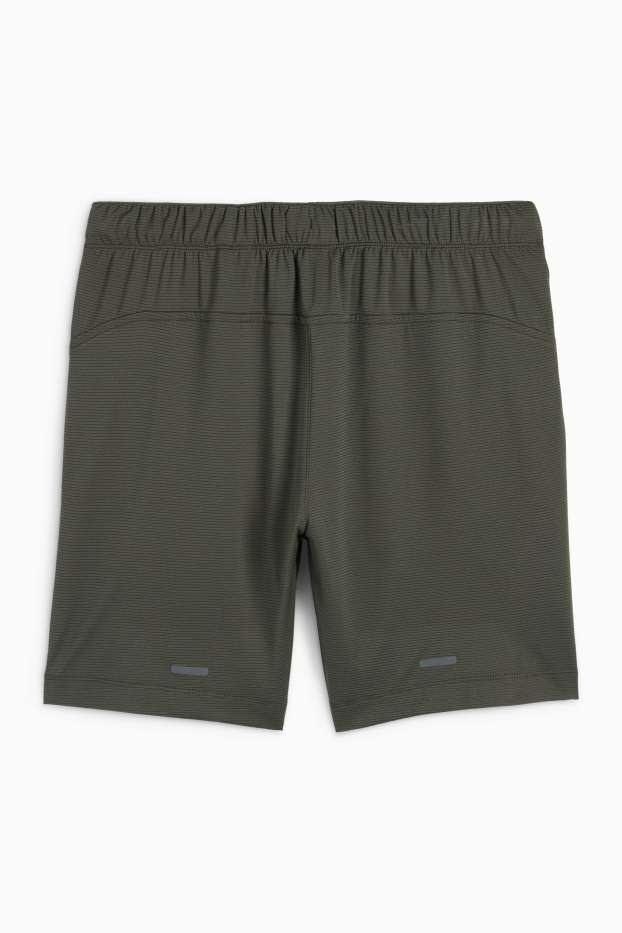 Herren - Funktions-Shorts - strukturiert - dunkelgrün