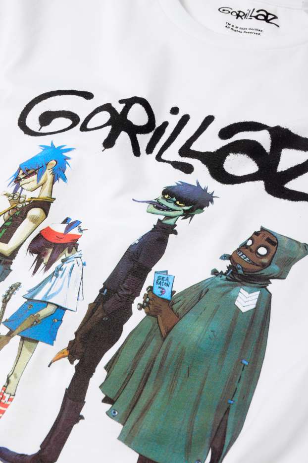 Niños: niños - Gorillaz - camiseta de manga corta - blanco