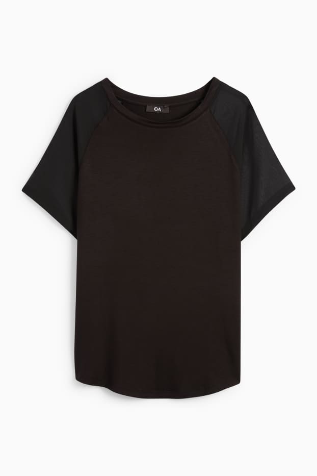 Women - T-shirt - regular fit - black